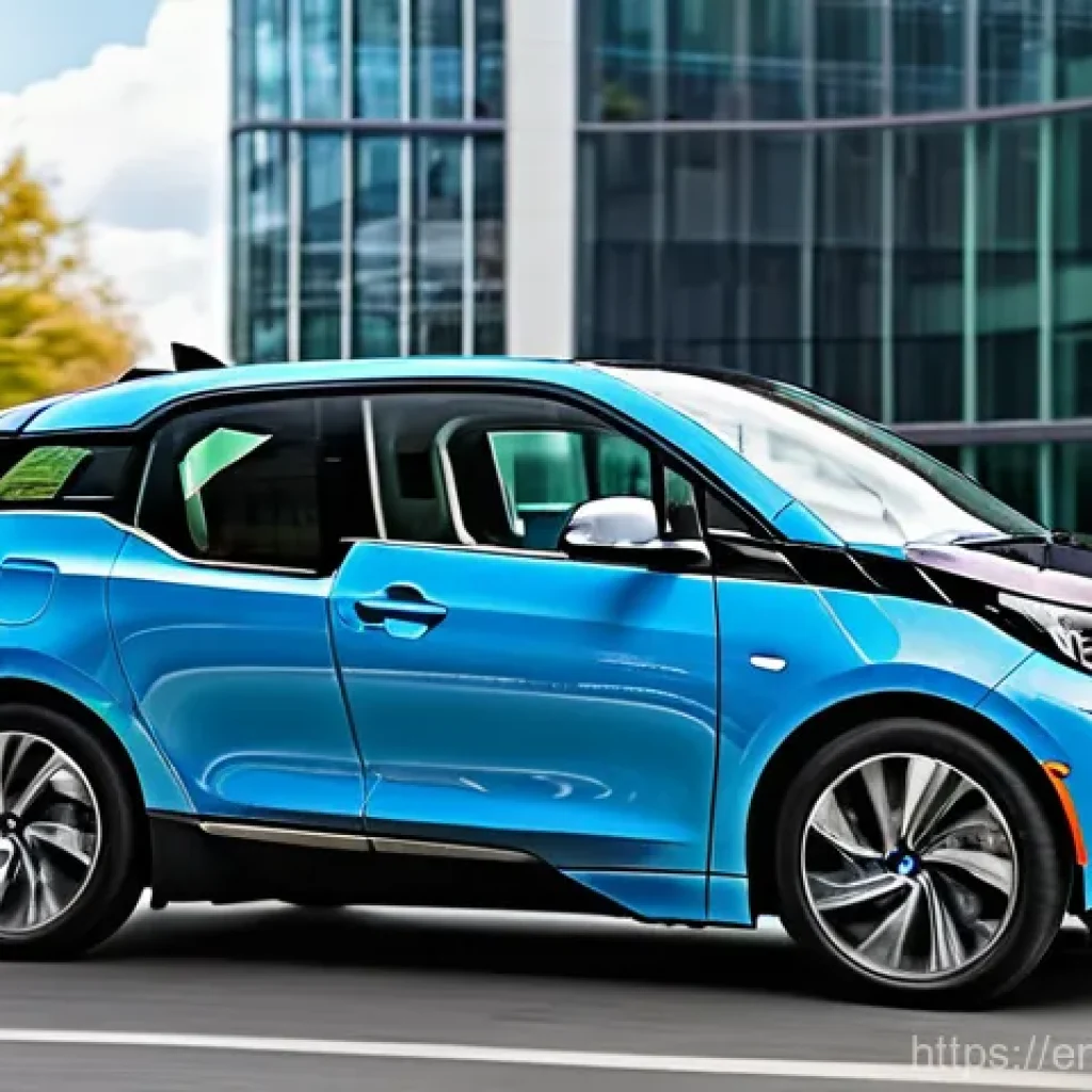 BMW i3의 중고차 가치 평가 - **Prompt 1: Urban Agility and Distinctive Design**
    "A sleek 2020 BMW i3 (120 Ah model) in a vibr...