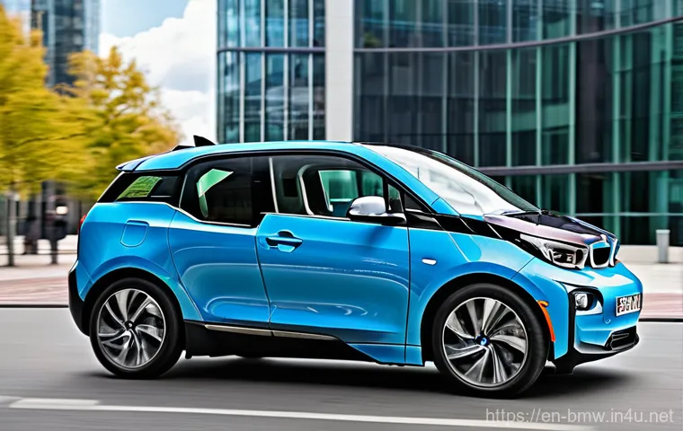 BMW i3의 중고차 가치 평가 - **Prompt 1: Urban Agility and Distinctive Design**
    "A sleek 2020 BMW i3 (120 Ah model) in a vibr...