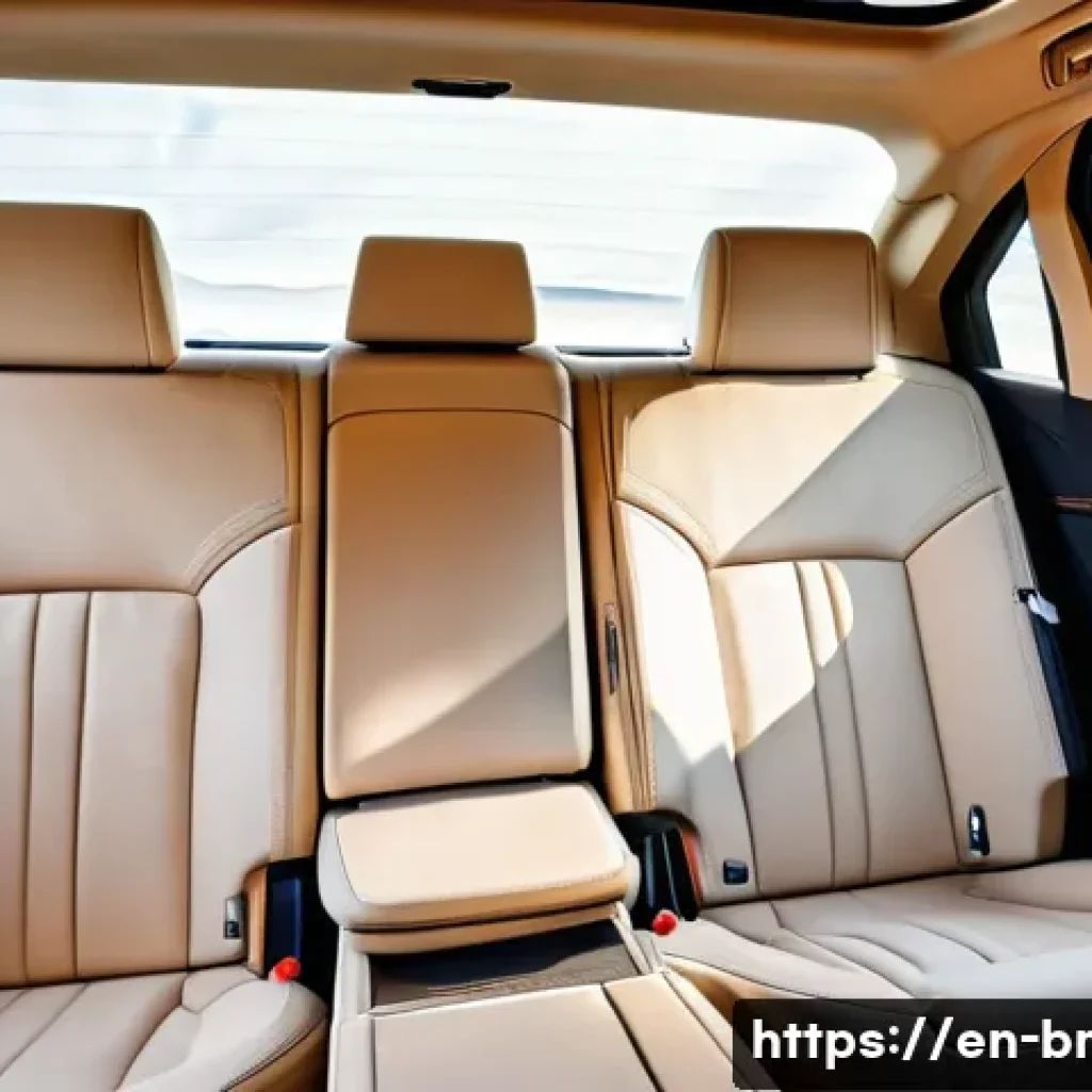 BMW X7의 럭셔리 옵션 트림 - A luxurious BMW X7 interior showcasing finely grained Merino leather seats with contrasting stitchin...