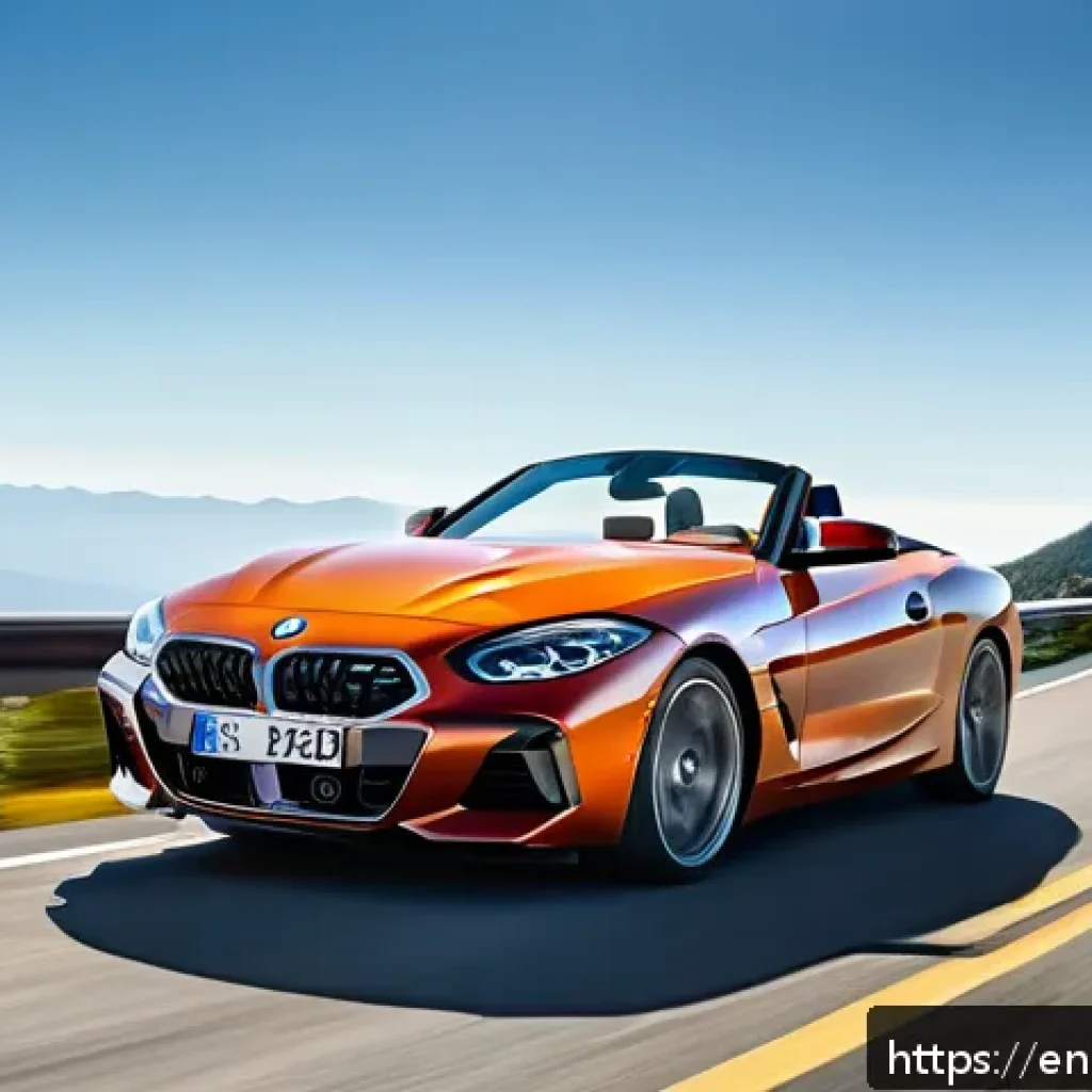 BMW Z4와 메르세데스 SL 비교 - A dynamic scene featuring a sporty BMW Z4 M40i convertible with its retractable hardtop halfway open...