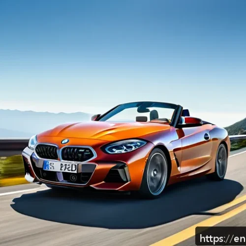 BMW Z4와 메르세데스 SL 비교 - A dynamic scene featuring a sporty BMW Z4 M40i convertible with its retractable hardtop halfway open...